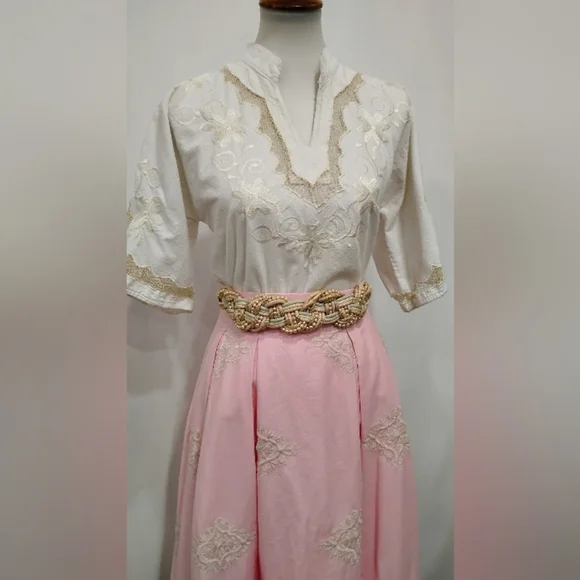 EMBROIDERED COTTON PEASANT BLOUSE - Picture 2 of 7